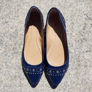 G.H. Bass Layla Navy Blue Flat. Size 8.5 M